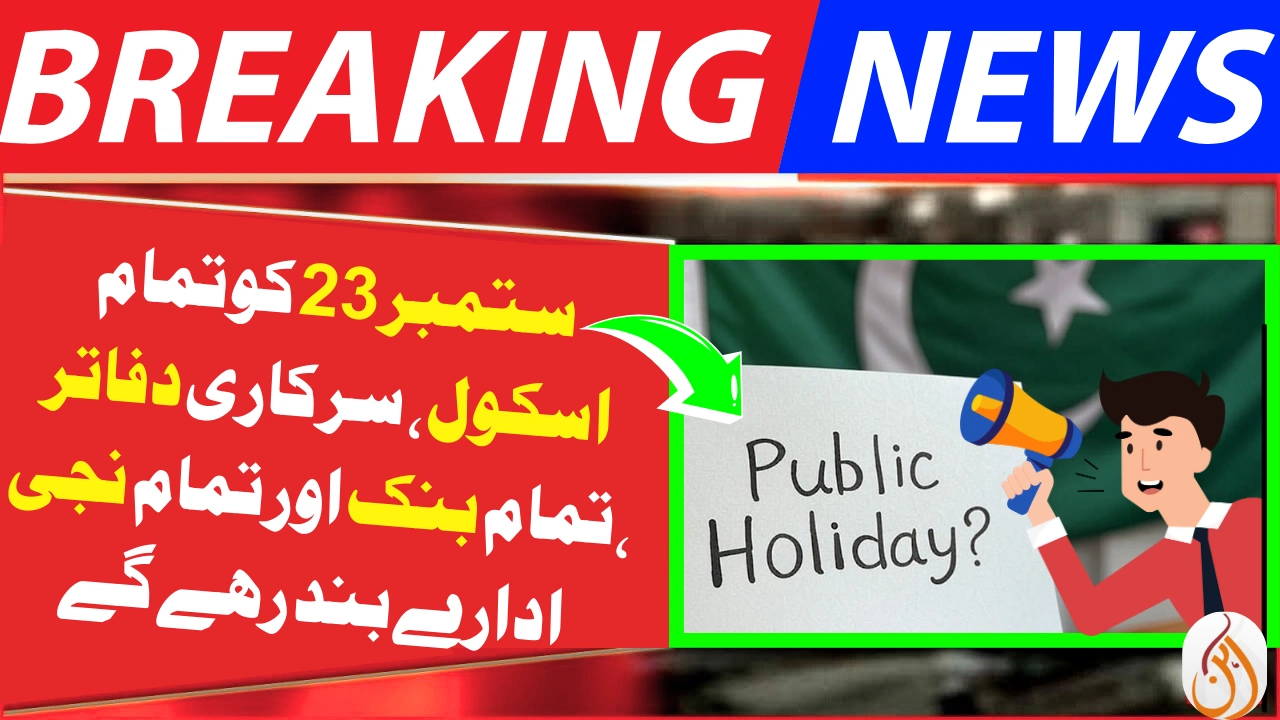 All Banks will Remain Closed on September 23, 2025, due to a Public Holiday in Pakistan