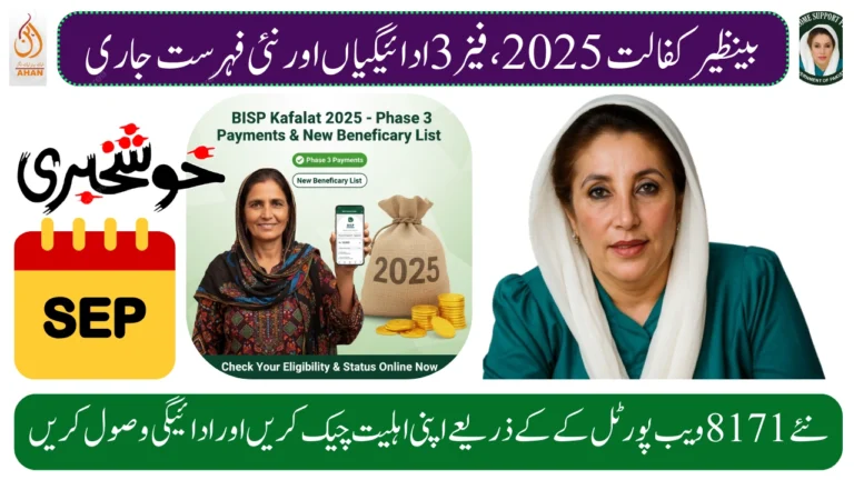 BISP Kafalat 2025 – Phase 3 Payments & New Beneficiary List